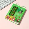 6pcs Christmas Stationery Set Kids Cartoon Pencils Eraser Ruler Memo Pads Pencil Knife Set School Supplies Back To School Gift