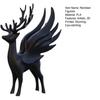 Geweih Hirsch Dekor Weihnachten Elch Statue mit Flügeln, 3D Gedruckte Rentier Figur, Moderne Skulptur für Wohnzimmer Stehender Esstisch, Kamin,