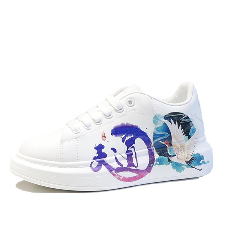 Neue Paar Sport-Sneaker Herren Damen Leder Weiß Plateau Skate Freizeitschuhe Mode Herbst Winter Tennisschuhe Fell Weiße Schuhe