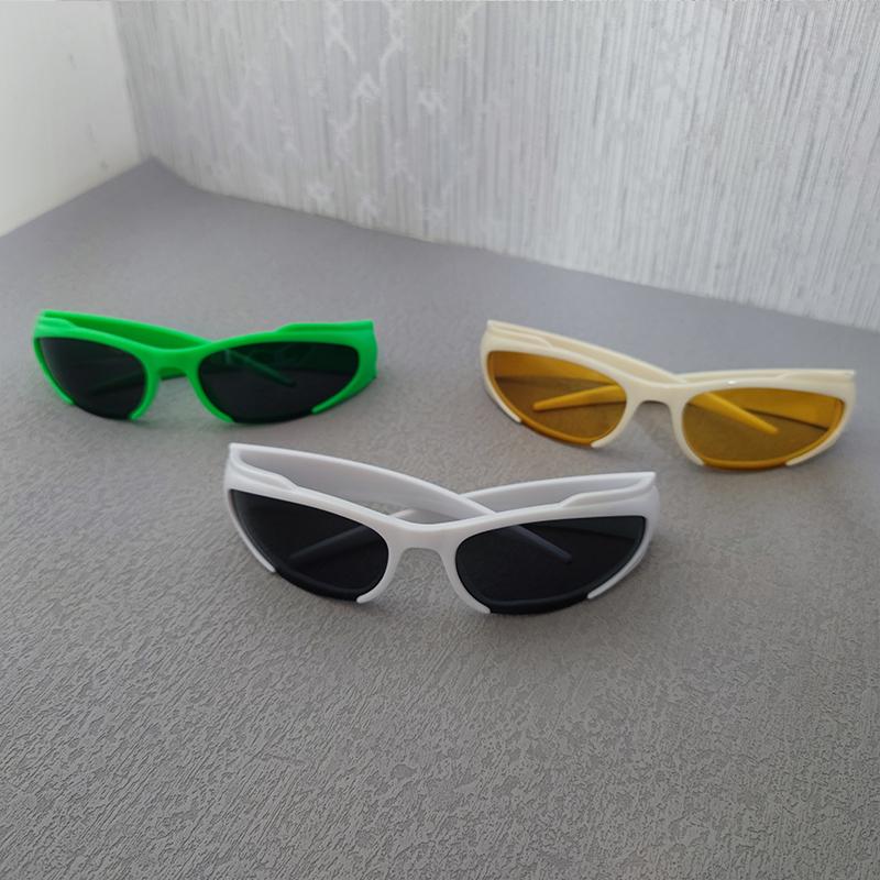 3pcs Women Sports Sunglasses Fashion Y2k Oval Sun Glasses For Men Designer Vintage Outdoor Cycling Goggle UV400 Mirror Eyewear