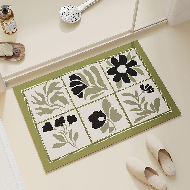 

Small Fresh Diatom Mud Bathroom Floor Mat, Toilet Entry Door, Water Absorption, Non-Slip And Dirt-Resistant Quick-Drying, Easy To Take Care Of Floor 40 * 60cm (diatom mud)