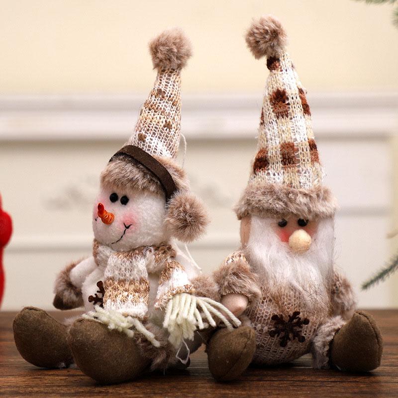 Christmas Snowman Pendant Doll, Christmas Knitted Elk Doll, Window Scene Layout Christmas Tree Decoration, Christmas Ornaments