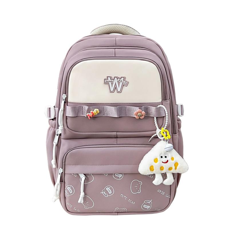 Schoolbag Cute Girl Backpack Leisure Travel Large Capacity Backpack High Value Commuting Tutoring Junior High School Student Schoolbag