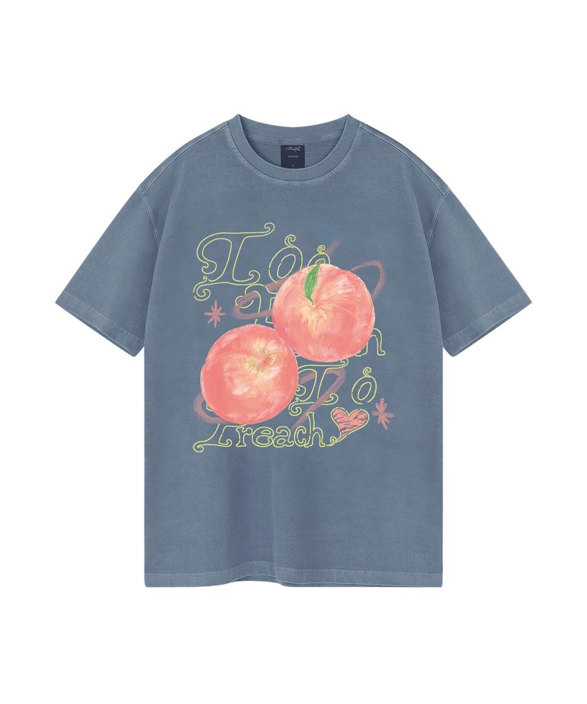 WILDROCK Hollysheesh Too Peach Pigment Oversized Short Sleeve T-Shirt_6 Colors (Crop Included) (Type A)