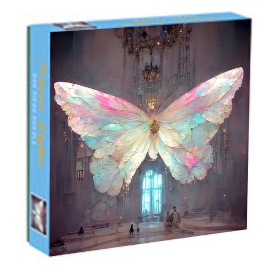 500Pcs/Set Christmas Jigsaw Puzzle Four Seasons Cityscape Animal Puzzle Challenge Game Educational Puzzle Toy Holiday Party Family Activity Decoration