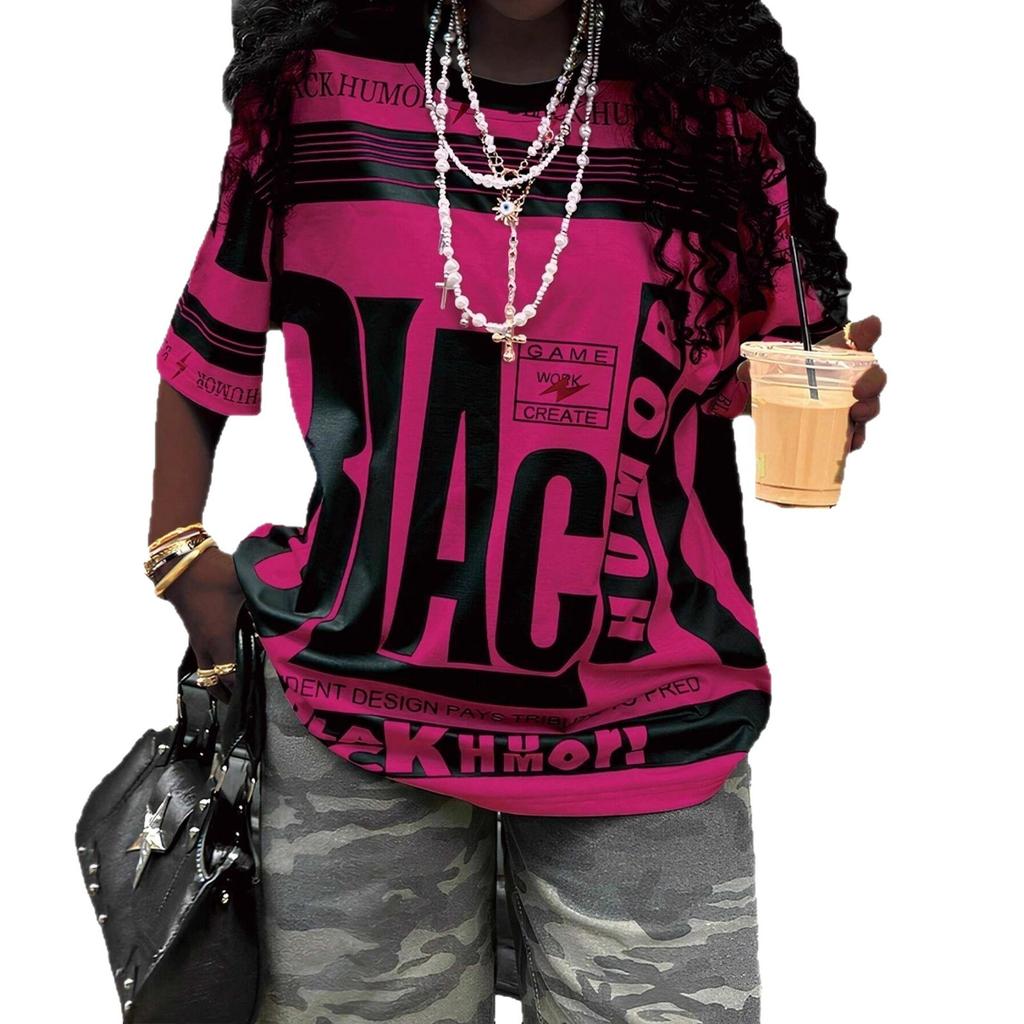 Women's Short Sleeve Graphic Print Casual T-Shirt in Multiple Colors