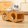 Scratching Pad Cat Scratcher Lounge Claw Toy Corrugated Cardboard Tunnel for