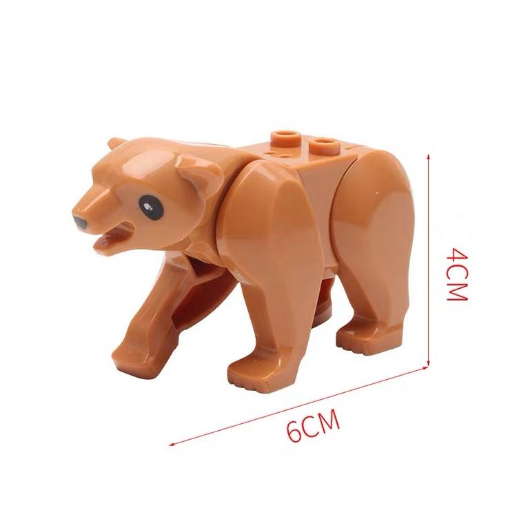 MOC Bauernhoftiere Bausteine Süße Haustiere Schweine Huhn Tiger Panda Hai Stadt Zubehör DIY Teile Steine Spielzeug Lernbausteine