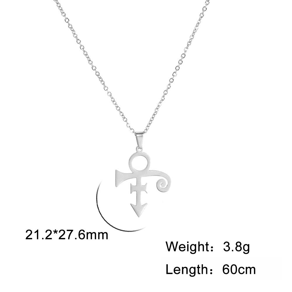 RIP Símbolo Conmemorativo Amor Logotipo Acero Inoxidable Collar Mujeres El Minimalismo Artista Símbolo de Amor Collar Príncipe Joyería