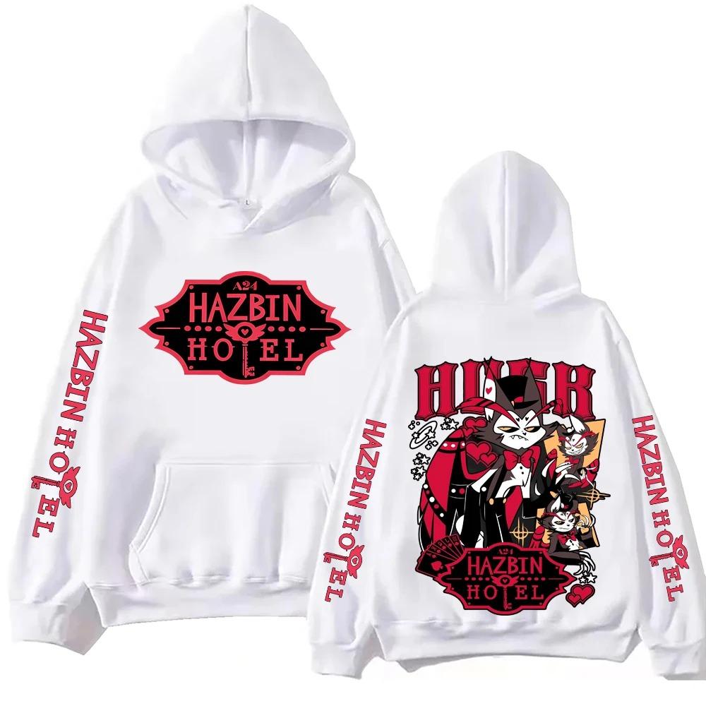 2026 Hazbin Hotel Husk Felpa Uomo Donna Harajuku Moda Casual Manica Lunga Felpa con Cappuccio Maglione Regalo Autunno e Inverno Unisex