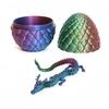 3D Printed Chinese Dragon Figurine 25cm Full-Joint Movable Egg Storage Gradient Color Kids Toy Decorative Ornament Holiday Gift