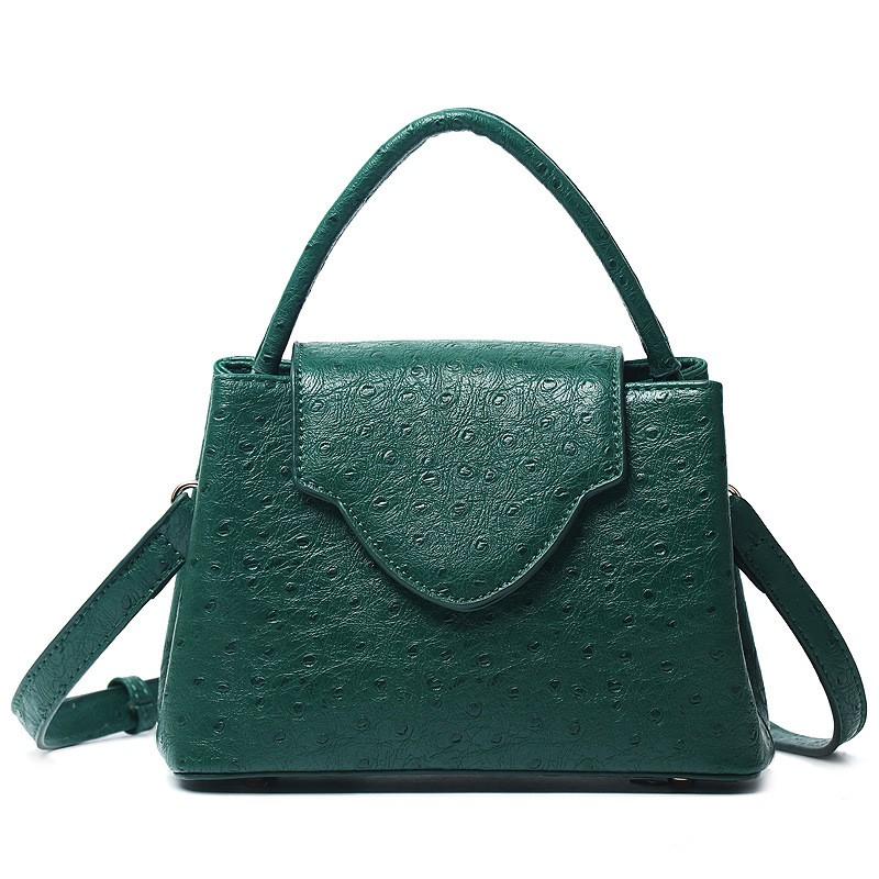 2026 Snake Ostrich Shoulder Crossbody Bag Small PU Leather Flap Women