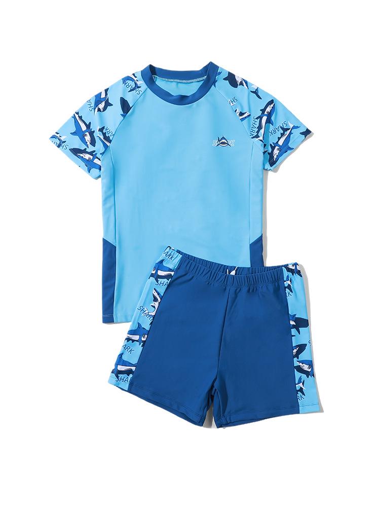 

Комплект молодежных купальников 2025: Раздельный купальник и плавки для мальчиков 170 небесно-голубой