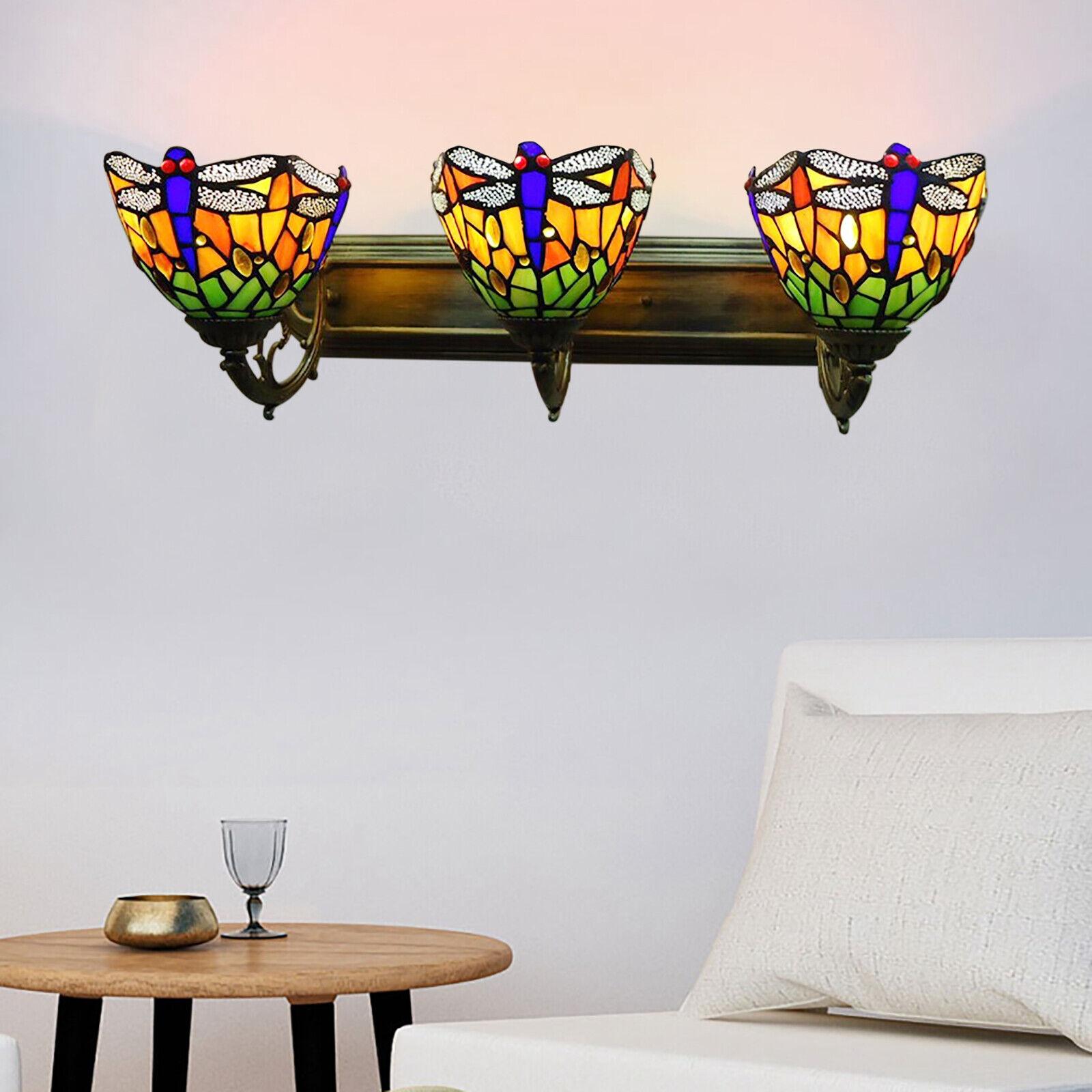 Modern Stained Glass Bathroom E27 Wall Sconce Victorian Tiffany Vanity Lighting United States