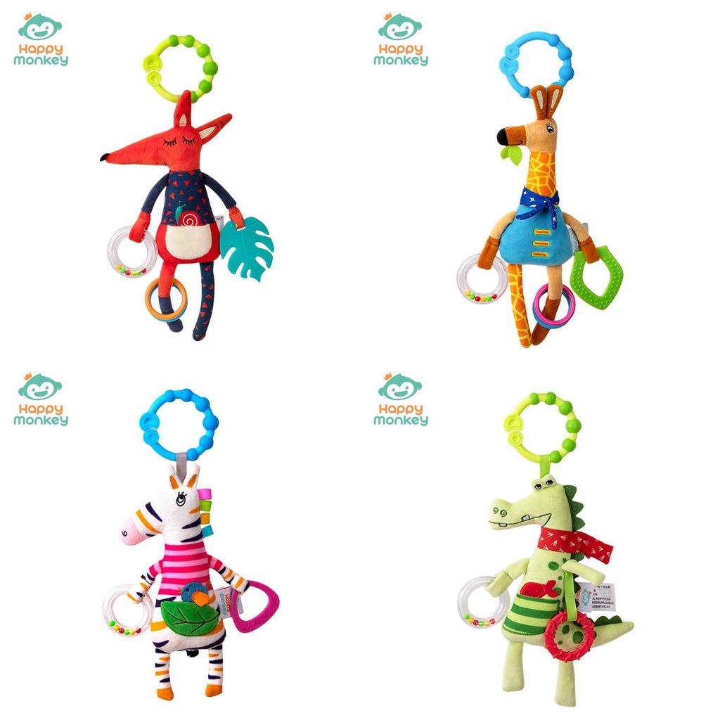 Hirsche Zebras Krokodile Babybett Hängespielzeug Plüsch Sensorische Entwicklung Geschenk für Säuglinge