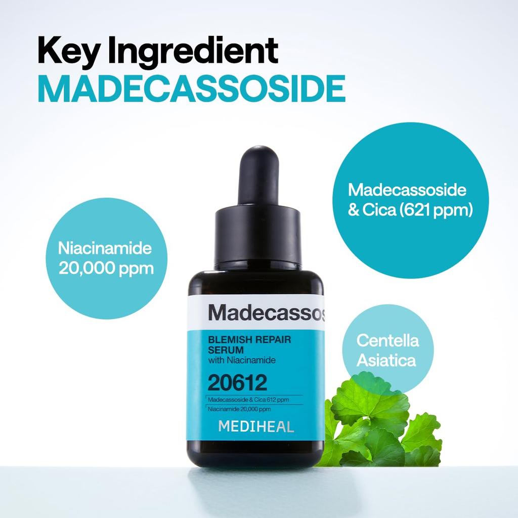 MEDIHEAL OFFICIAL Madecassoside Blemish Repair Serum 40ml, a skin care serum for preventing rough skin.