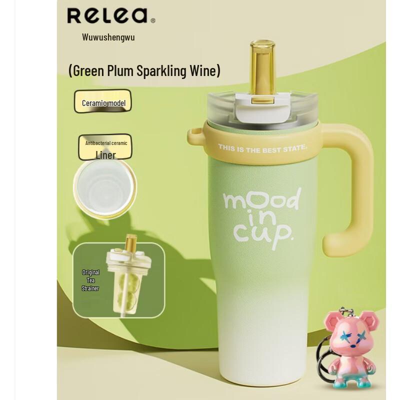 RELEA Powerful Water Guardian 1300ml Ceramic Lined Insulated Mug