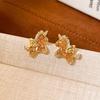 Creative Lovely Crystal Unicorn Stud Earrings for Women Elegant Versatile Zodiac Horse Earrings Party Jewelry Accessories Gifts