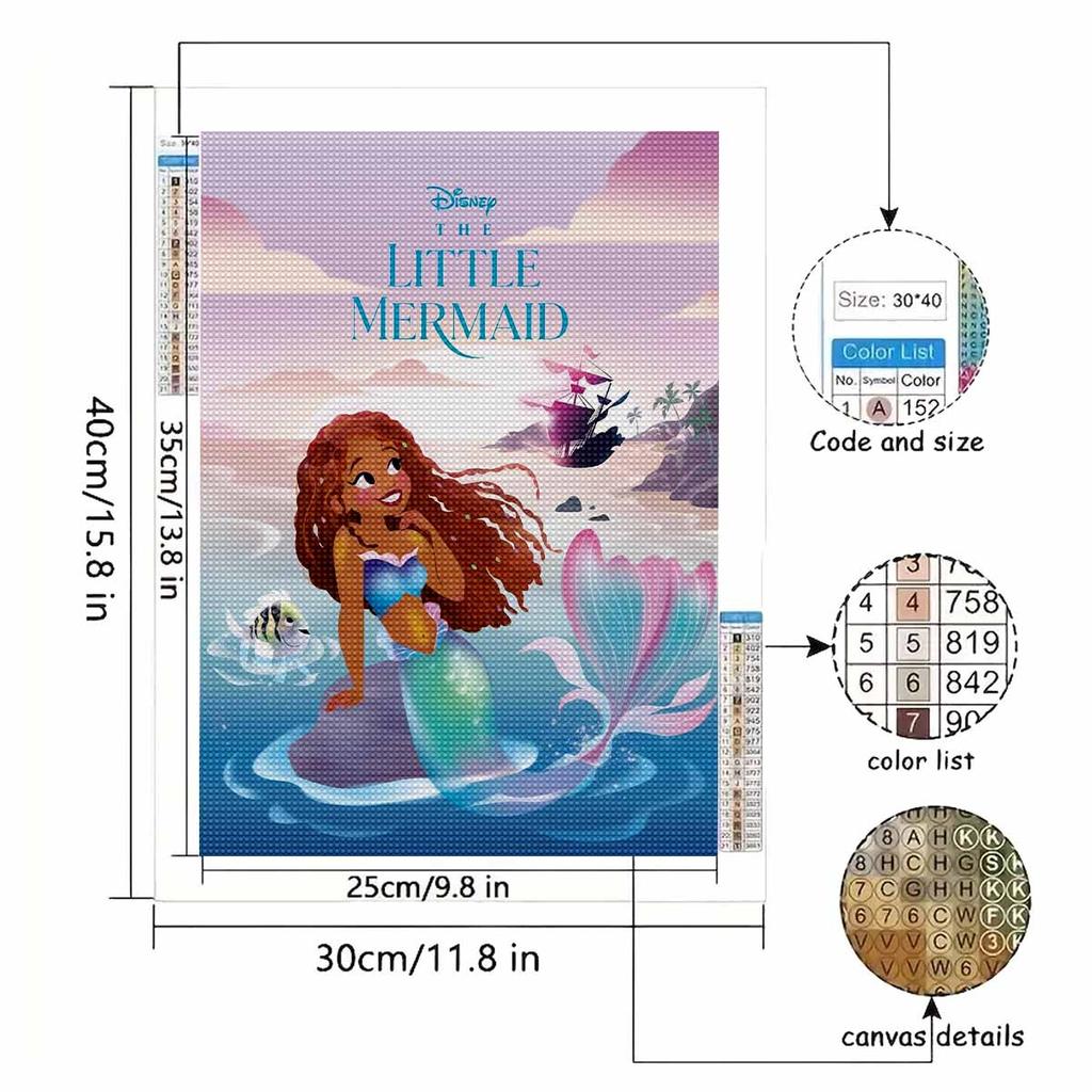5D Diy Diamond Painting Mermaids and Ships Full Drill Rhinestones Mosaic Embroidery Handmade Products Home Decor Gift