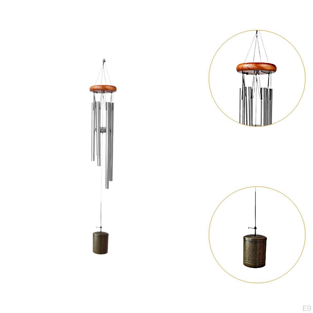 Metal Wind Chime 26 inch Waterproof Deep Tone Hanging Ornament Memorial Windchime for Outdoor Sister