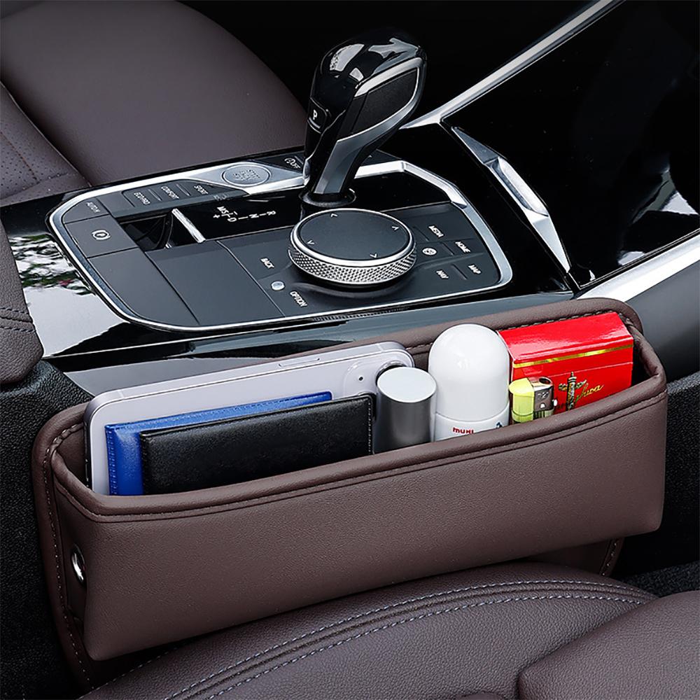 1PC Leather Car Organizer Box Car Seat Slit Gap Pocket Multifunctional Driver Seat Storage Holder Auto Interior Accessories