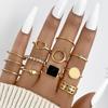 The  Fashion Punk Style 2S Cartoon Pearl Ring Set Is Perfect For Women To Wear Jewelry At Parties, Festivals And Gift Day