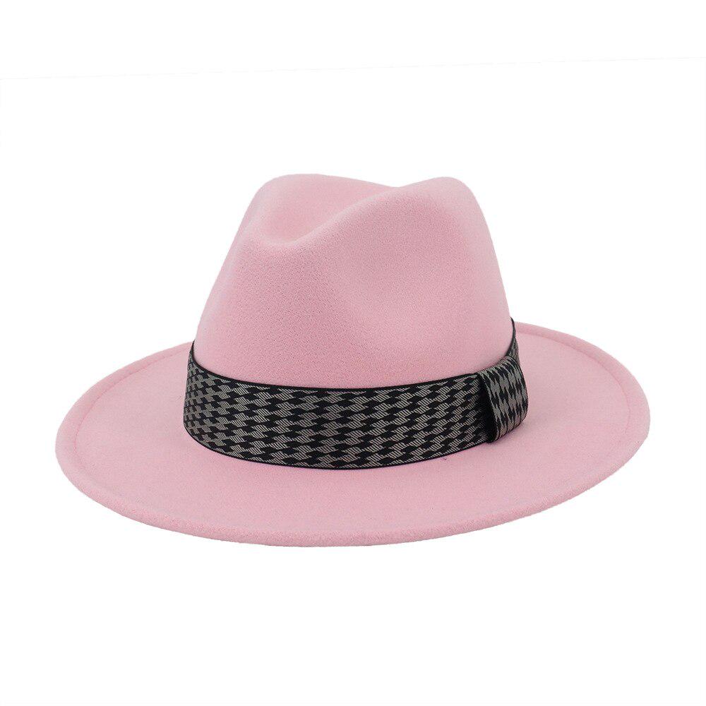 Men Women Wool Felt Trilby Fedora Hat 
