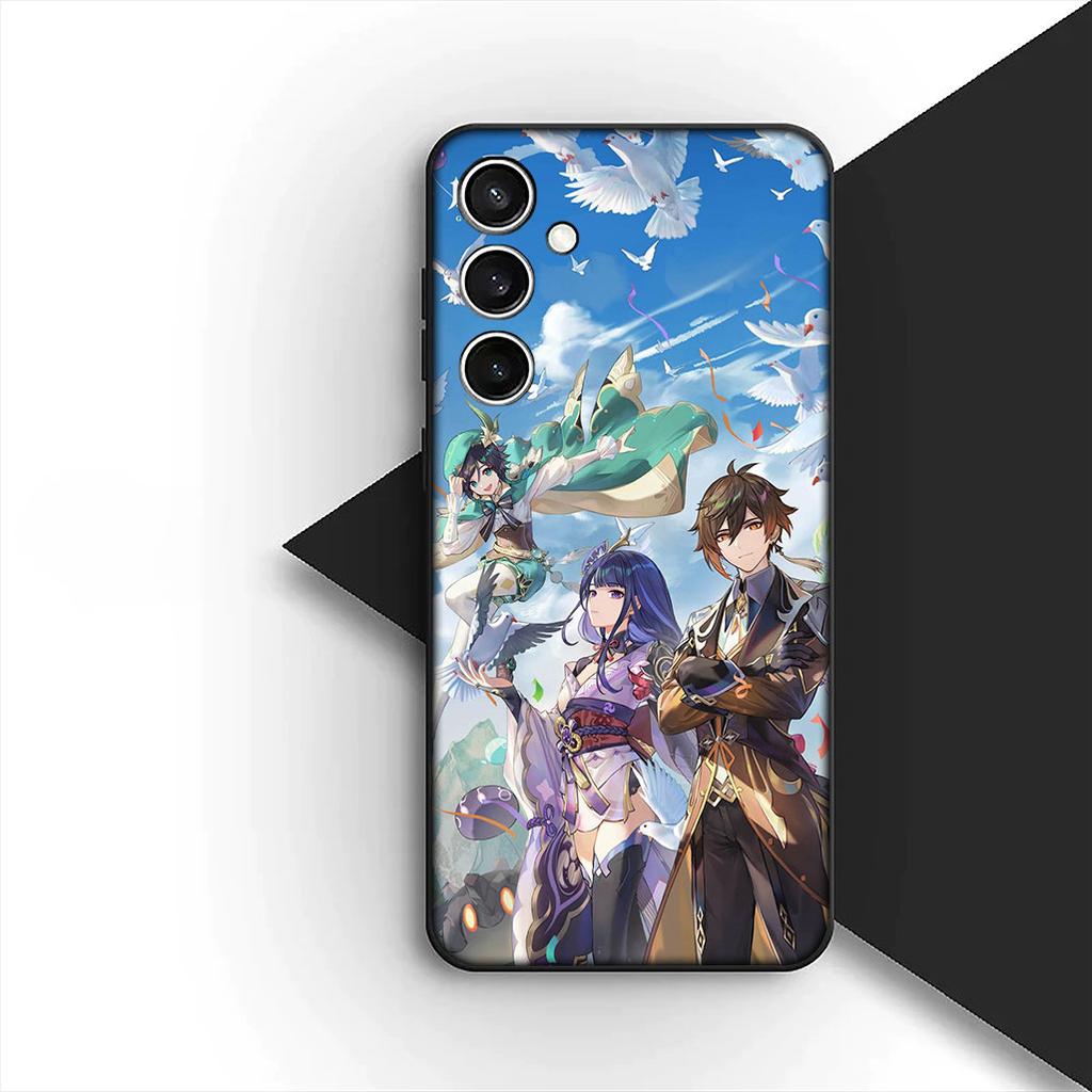 For Apple iPhone 16 14 15 Plus 11 Pro Max 16E ProMax + 16Plus 15+ 14+ Phone Cover Soft Case Genshin Venti Impact Xiao Keqing