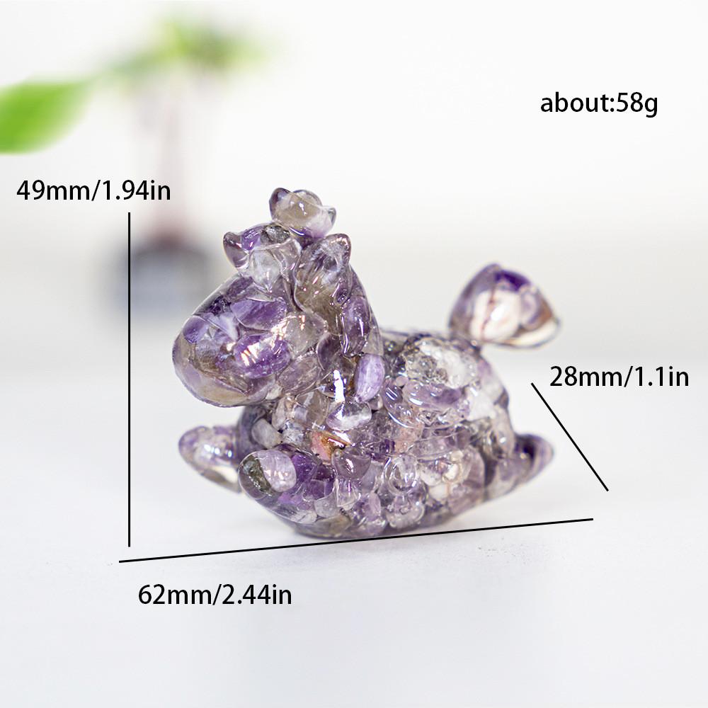 Resin Crystal Horses Desk Decor With Rotatable Animal Figurine For Gift Giving And Home Office