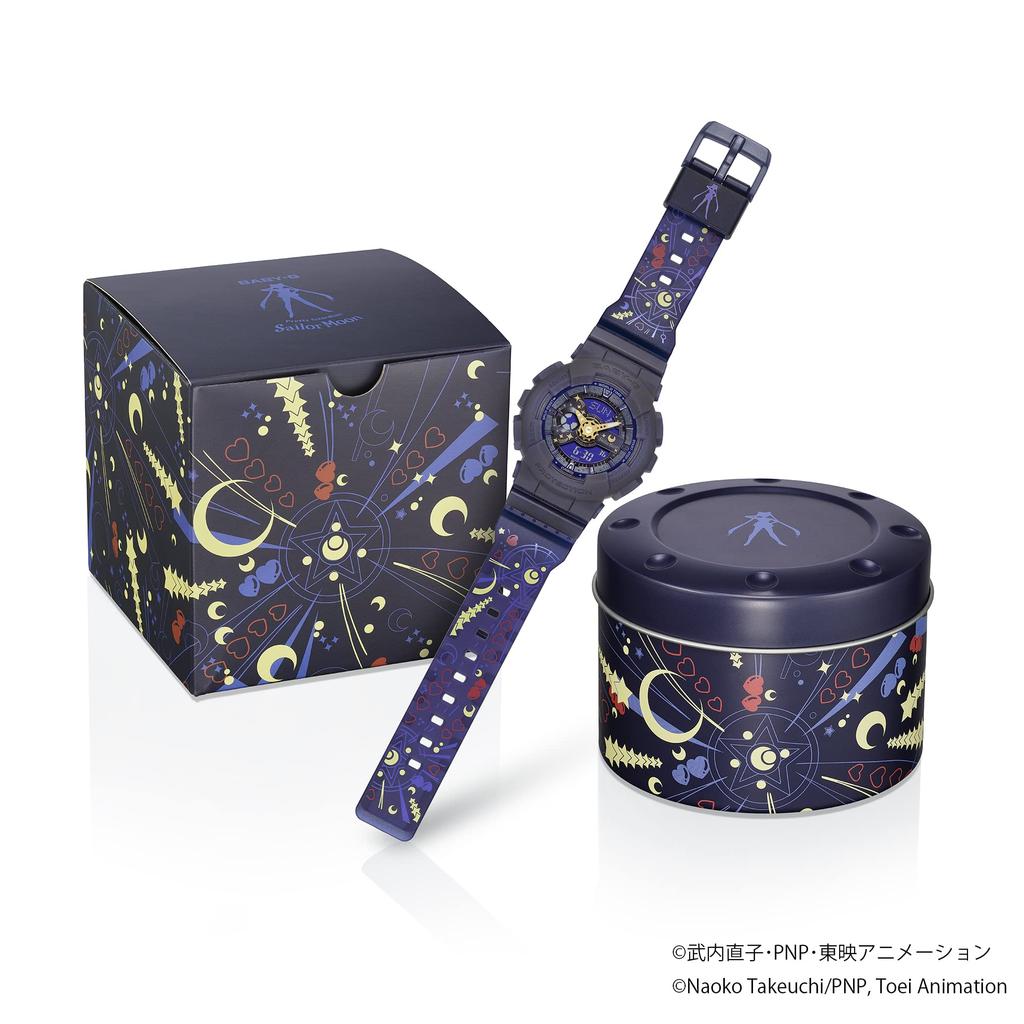 CASIO Baby-G BA-110XSM-2AJR Sailor Moon Collaboration Watch, Blue, Limited Edition, Women's Analog-Digital