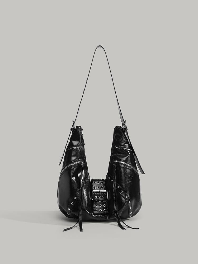 2025 new croissant bag Spice girl fan car bag niche lazy simple fashion niche retro sweet cool чёрный 2670₽