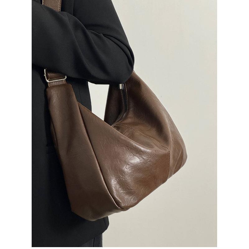 All-Match Women Shoulder Bag Solid Fashion Handbag Commuter Crossbody Bag Women's Minimalist PU Leather Bag