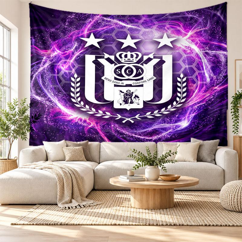 Anderlecht FC Wall Tapestry, Soft Fabric Wall Hanging, Decorative Backdrop For Bedroom Home Wall Art