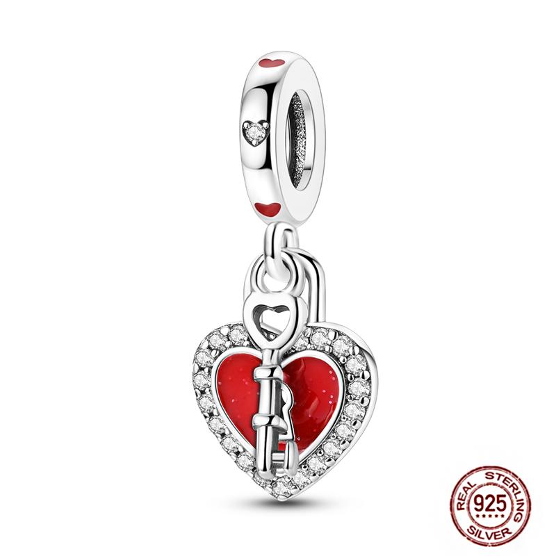 Fits Original Red Colorful Charmscopper Love Heart Bike Travel Race Car For Women Bracelet Christmas Gift Beads Diy Jewelry