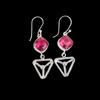 Pink Tourmaline  Gemstone 925 Sterling Silver Jewelry Handcrafted Earrings 2.00" EE-45-17
