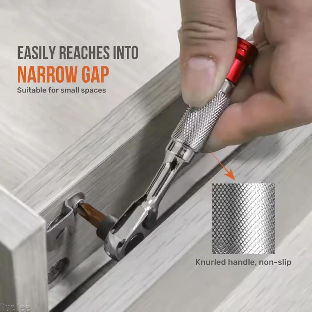 Double Head Fast Ratchet Wrench 1/4 Ratchet Double-Ended Mini Socket Wrench Set Bicycle Workshop Tool Hand Tools