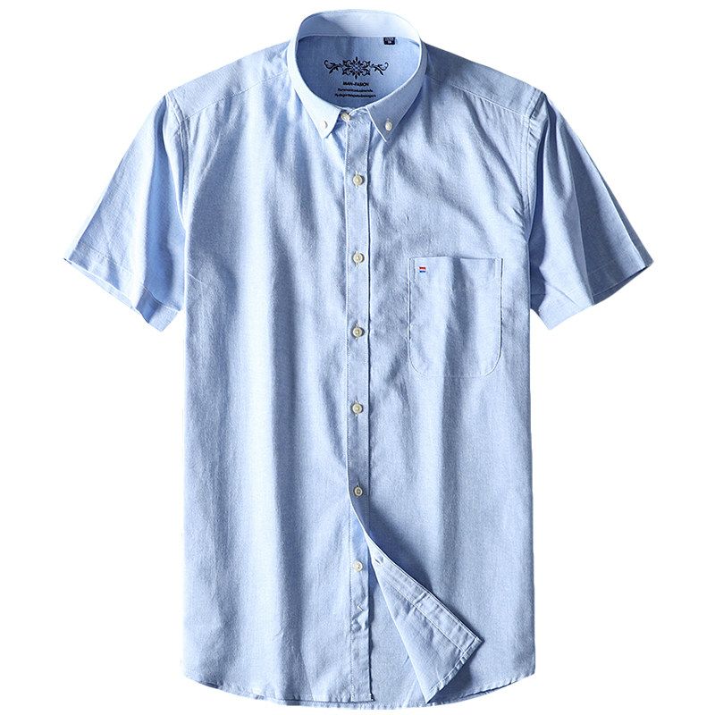 Fashion Brand Cattle Goods Short-Sleeved Pure Color All-Matching Casual Shirt