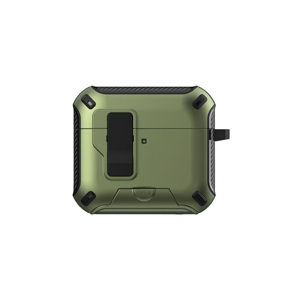 Military Grade Shockproof Secure Lock Clip OTT-BOX Case For AirPods Pro 4 2 3 1 With Phone Bracket Armor Magnetic Earphone Cover