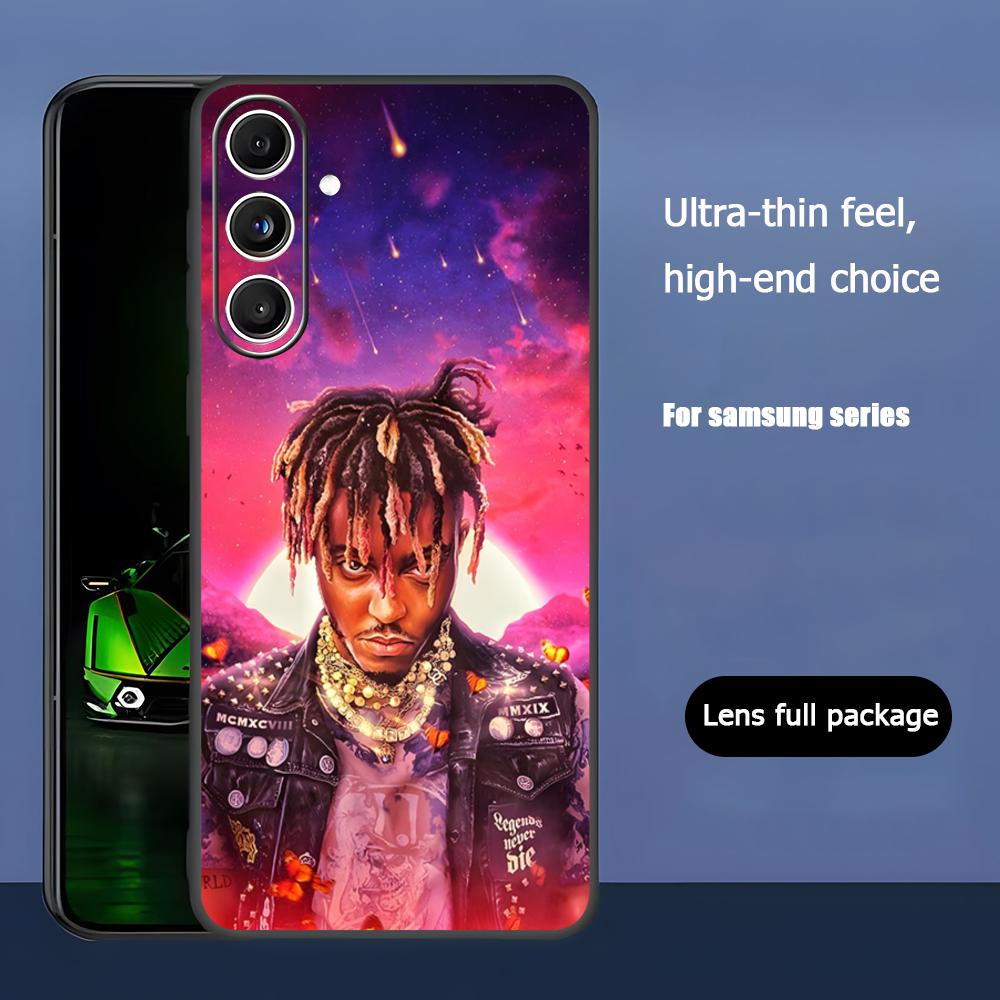 Custodia per Telefono Popolare Album Juice WRLD Per Samsung Galaxy S25 S24 S23 S22 S21 S20 Plus Ultra Note20 Morbida Nera