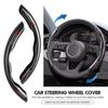 For 2PCS Car Steering Wheel Covers Universal Carbon Fiber Looking Protector Sleeves Outlander Pajero Sport Lancer EX