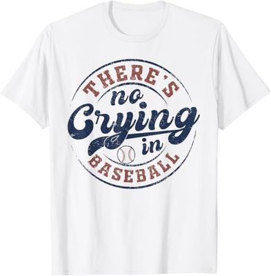 Non si piange nel baseball Divertente Maglietta da baseball per il giorno della partita