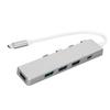 USB C to USB Hub High Speed 1xUSB3.0 Port 3xUSB2.0 Ports 1xUSB C Power Port USB C Hub Multiport Adapter Silver