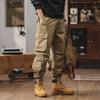 New Washed Cotton Tooling Pants Men's Large Size Thickened Multi-pocket Leggings Autumn and Winter Pants