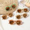 New Children Cute Checker Panel Color Round Uv400 Sunglasses Baby Girls Outdoor Sun Protection Sunglasses Kid Sun Glasses