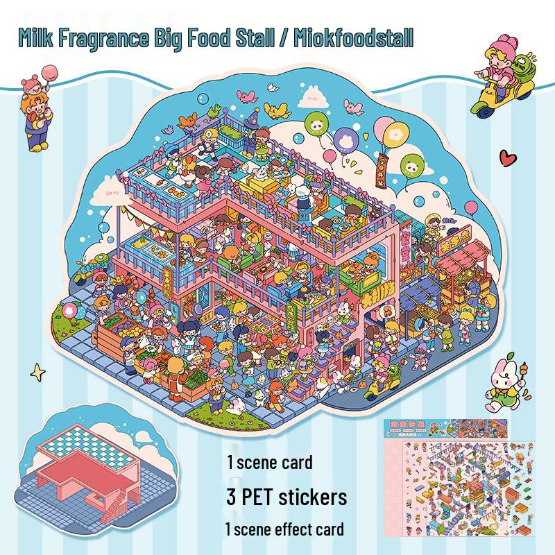 Yi Lan Landscaping Large 3D Stereo Miniature DIY Journal Stickers