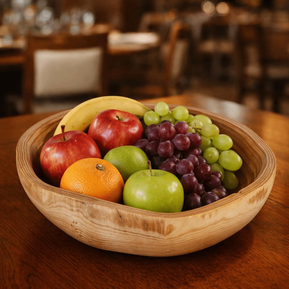 Natural Material Fruit Tray Polished Serving Bowl Creative Food Mixing Bowl  Vegetable