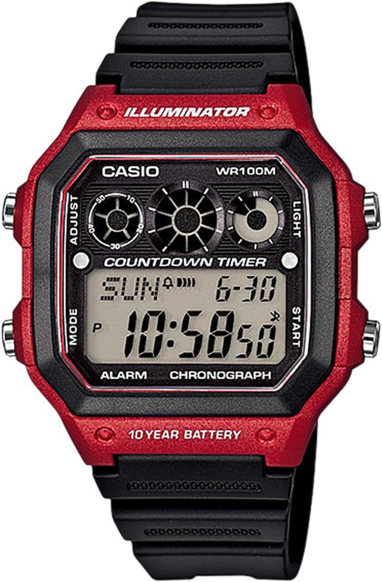 

CASIO Стандартные цифровые часы Металлик Красный Overseas Модель [Casio] AE-1300WH-4AV Мужские [Товар]