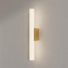 Kinkiet Ścienny Nowoczesny Złoty Szklana Tuba W Kreski 61 Cm Ip44 Zmienna Barwa Led 12W Linea Light Prestige