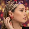 Summer Beach Rhinestone Love Heart Crab Stud Earrings For Women Shiny Zircon Red Crab Pearl Earring Vacation Holiday Jewelry