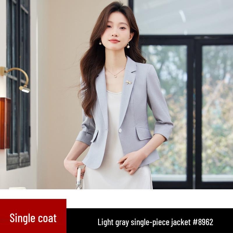 Women's Spring 2025 High-End Korean Style Blazer & Pants Set - Casual & Professional